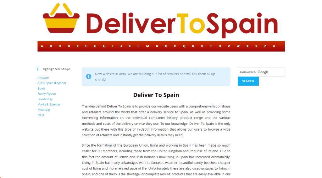 Deliver To Spain